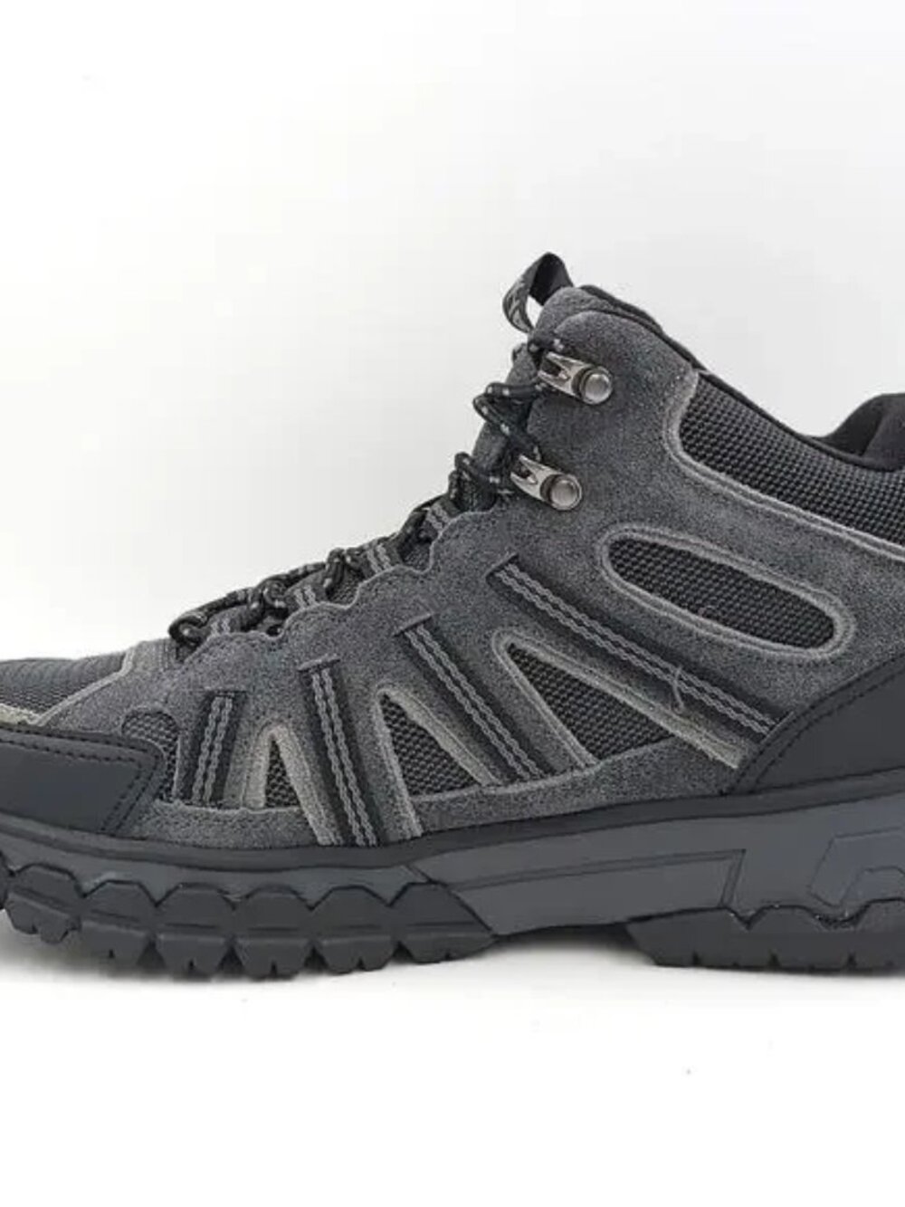 Bass Outdoor Men Hiking boots Peak Hiker 2 Mid Grey Suede Mesh Various Sizes - Picture 3 of 7